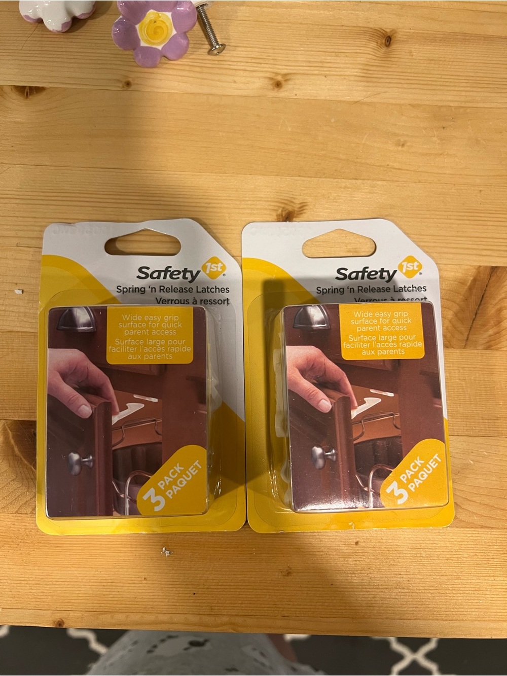 Safety 1st Spring ’n Release Cabinet Latches 3-Pack New Sealed